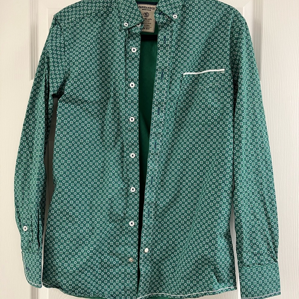 Men’s Panhandle Slim Button Up Western Shirts. (Fits like a boys large)